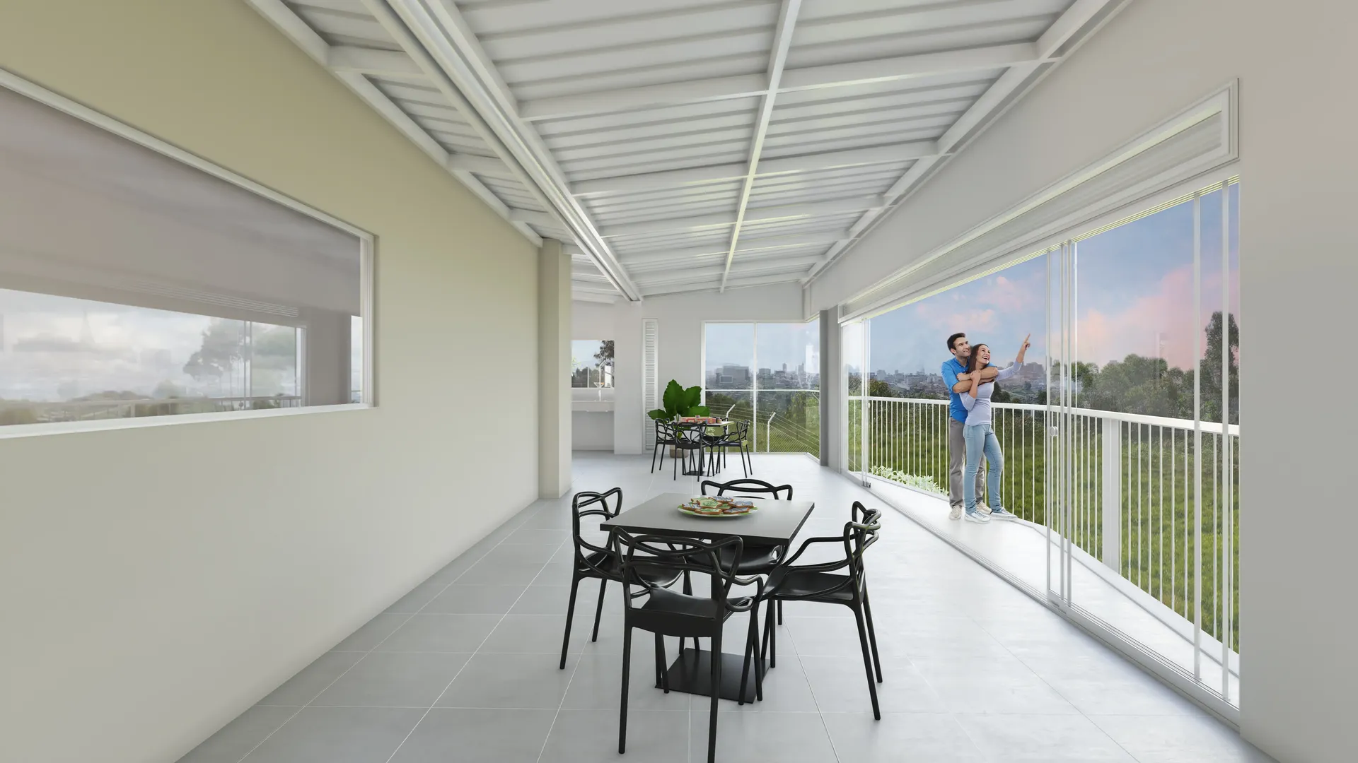 Zona social interior del conjunto Mirador del Sol