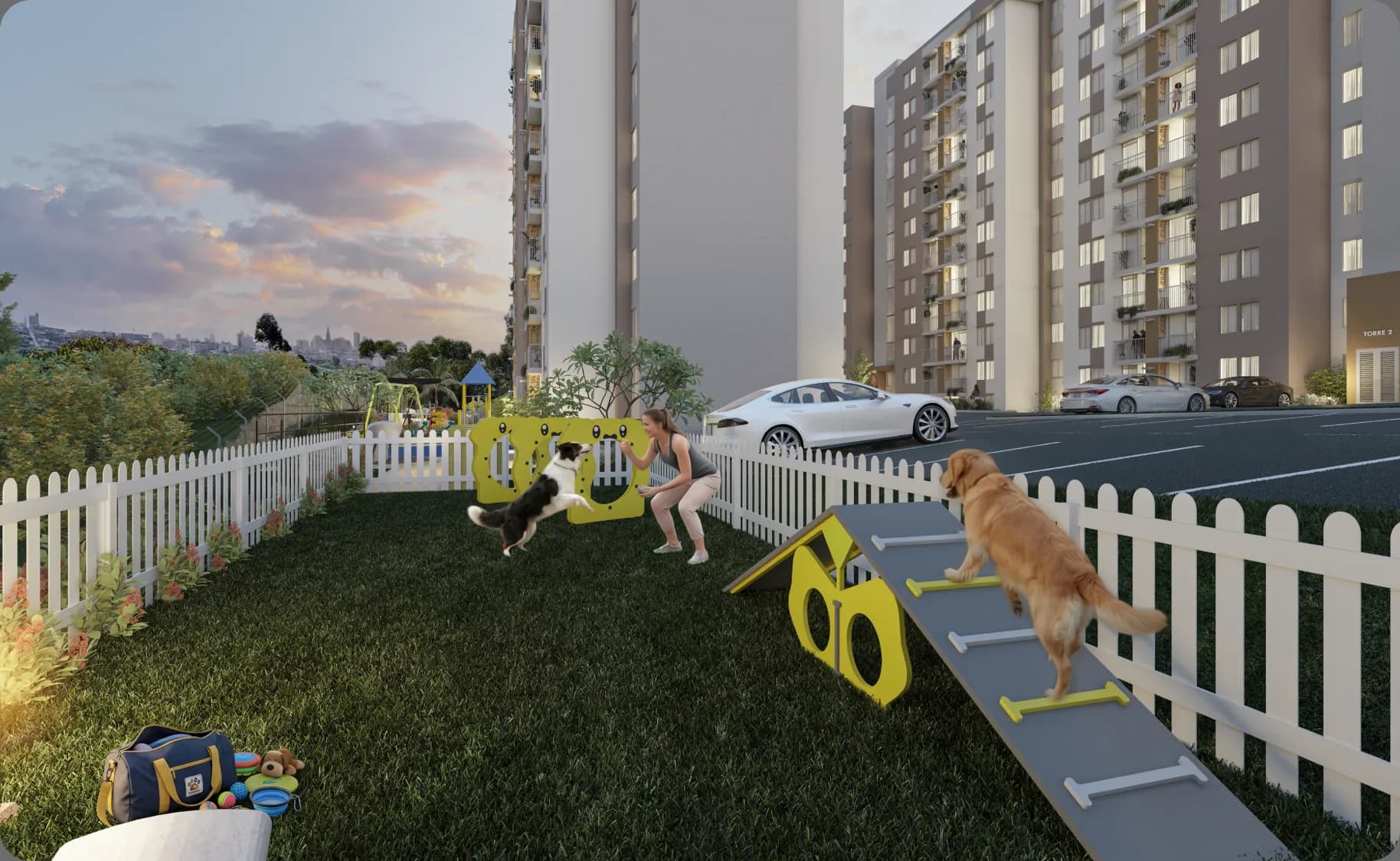 Zona de mascotas del conjunto Mirador del Sol